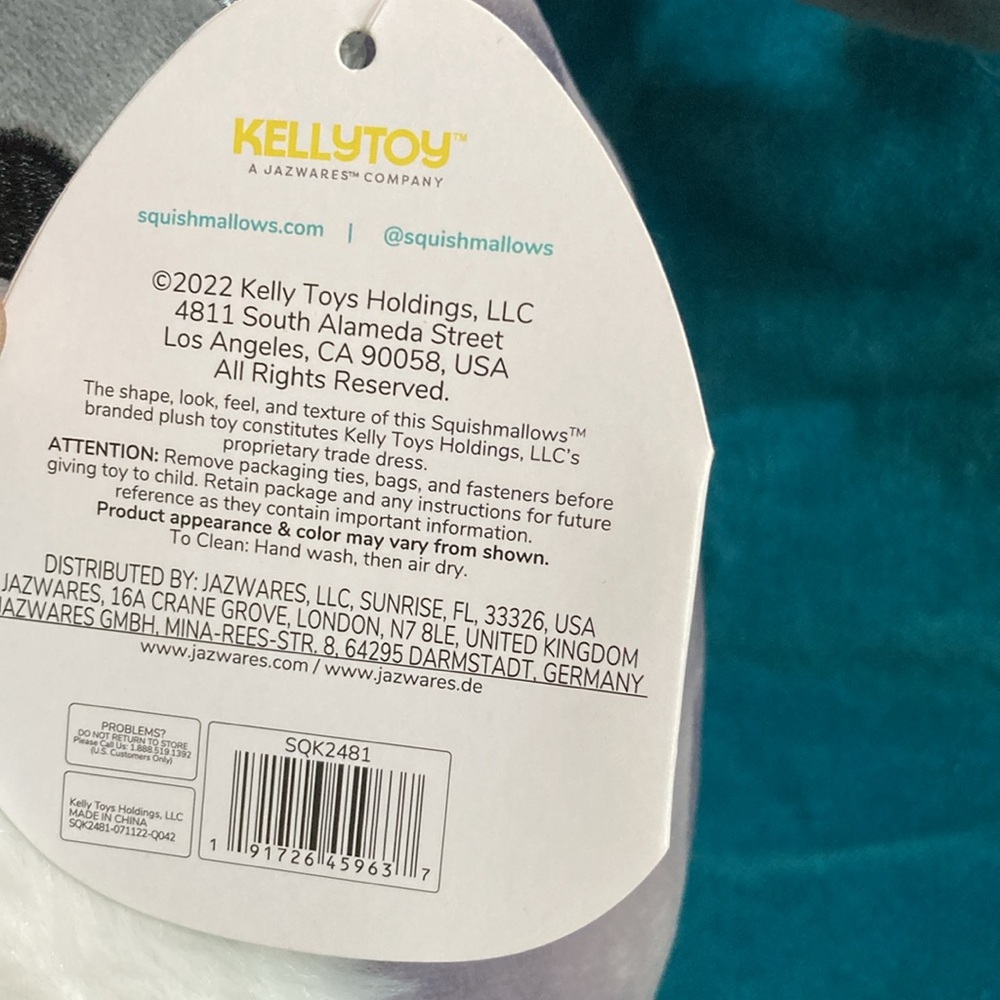 NWT Guatavus the dog gray white 8" Original Squishmallow - Picture 4 of 13